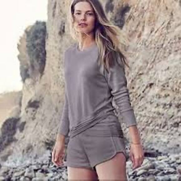 Athleta Grey Serenity Criss Cross Sweatshirt Modal Blend Size Medium - Picture 6 of 8